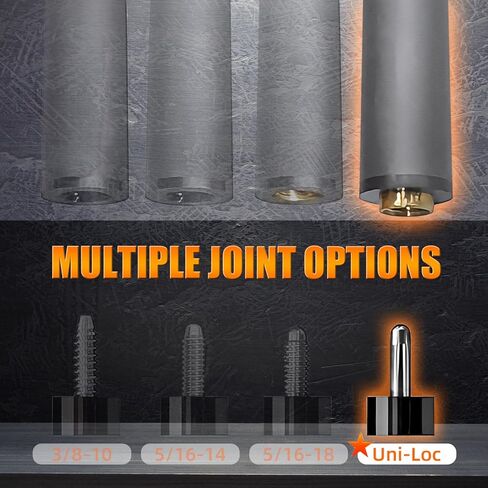 29" Uni-Loc Carbon Pool Cue Shaft (Single), 10 Layered 10.5mm,11.8mm,12.4mm.12.5mm.12.9mm，Pro Taper Low Deflection Performance, Durability and Smooth to Control in Saudi Arabia