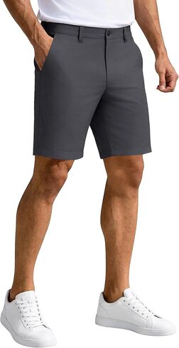 PULI Men's Golf Shorts 9 Inch Stretch Water-Resistant with 5 Pockets Hybrid Shorts for Hiking Travel Casual in Saudi Arabia