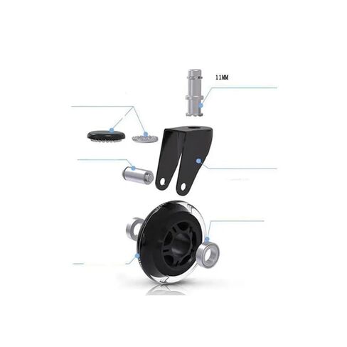 5-Pack 2.5-inch/3-inch M10/m11 Caster Spring Black Transparent Wheel Rod PU Caster Silent Office Chair(3 Inch-10mm) in Saudi Arabia