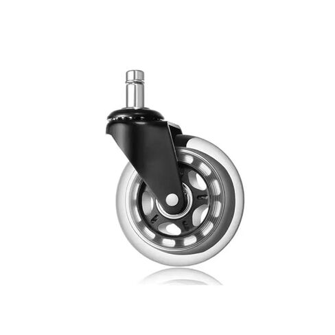 5-Pack 2.5-inch/3-inch M10/m11 Caster Spring Black Transparent Wheel Rod PU Caster Silent Office Chair(3 Inch-10mm) in Saudi Arabia