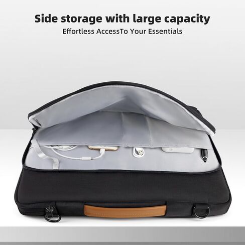 NIMOSA 15.6 Inch Laptop bag, 360 Full-Air Cushion Water Resistant YKK Zippers Metal shoulder strap buckles, Work Travel Bag in Saudi Arabia