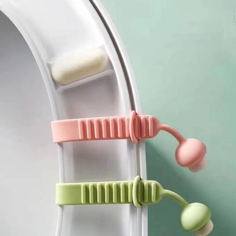 4 قطع من السيليكون لغطاء المرحاض، مقبض رافع للمقعد، تجنب لمس مقبض غطاء المرحاض للحمام، المنزل والسفر والمكتب والفندق (4 ألوان) in Kuwait