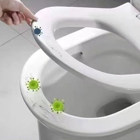 4 قطع من السيليكون لغطاء المرحاض، مقبض رافع للمقعد، تجنب لمس مقبض غطاء المرحاض للحمام، المنزل والسفر والمكتب والفندق (4 ألوان) in Kuwait