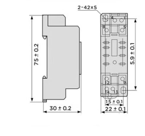 (5 pcs) Electromagnetic Relay RXZE1M2C 250V 7A 8-pin 2-open-2-closed Relay Base in Saudi Arabia
