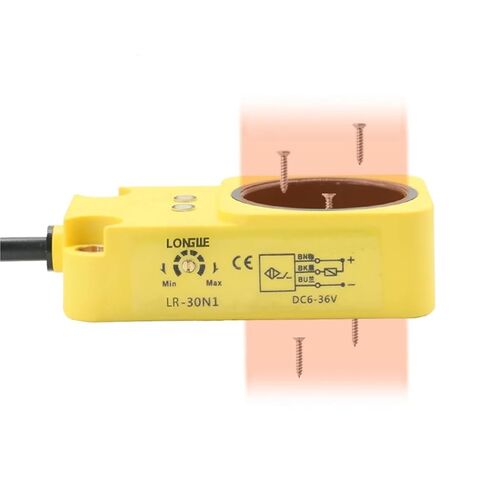 Cloweit Ring Inductive Proximity Switch, 3-30mm Screw Spring Steel Ball Metal Object Speed Detect Sensor, NPN PNP, 1pc(LR-12 (12mm),NPN NC) in Saudi Arabia