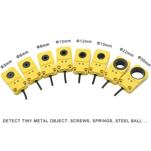 Cloweit Ring Inductive Proximity Switch, 3-30mm Screw Spring Steel Ball Metal Object Speed Detect Sensor, NPN PNP, 1pc(LR-12 (12mm),NPN NC) in Saudi Arabia