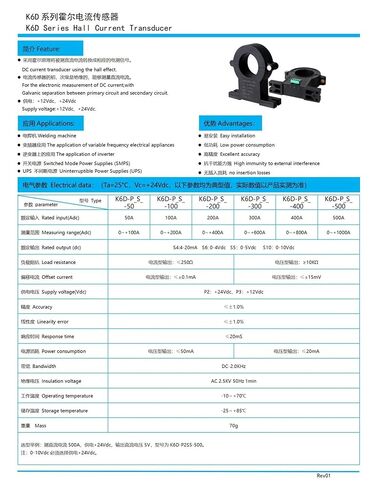 K6D-P2S4 Clamp Hall Current Sensor DC 30A 50A 100A 200A 300A 400A 500A / DC 4-20mA Power +24Vdc Current Transducer(Other Ratio) in Saudi Arabia