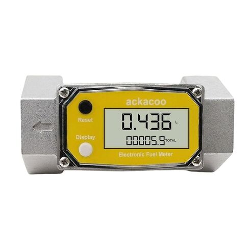 1.5 Inch NPT Digital Turbine Flow Meter Waterproof EMI Protection Electronic Fuel Water Meter Industrial 10.5–74 GPM Flowmeter for Gasoline Diesel Water Kerosene Measures Gallon QTS PTS L m³ in Saudi Arabia