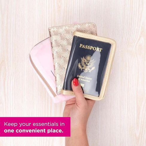 MIAMICA تصميم عصري على شكل عظمة معدنية باللون الأزرق على شكل فراشة لجواز السفر وغطاء لبطاقة الهوية ومحفظة سفر in Kuwait