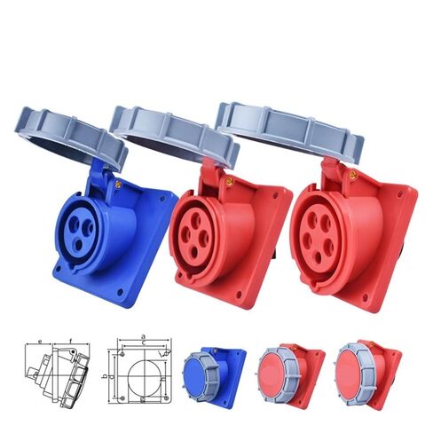 1pc IP67 Waterproof Explosion-Proof Industrial Plug and Socket 16A 32A 63A 125 Panel 220V 380V 415V in Saudi Arabia