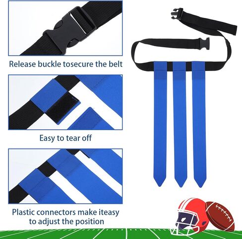 12 مجموعة من أعلام كرة القدم، أعلام كرة القدم مع 42 علمًا قابلة للتعديل تلتقط مجموعة العلم للبالغين والأطفال والمراهقين لمباريات اللاعبين والتدريب - أزرق وأحمر in Kuwait