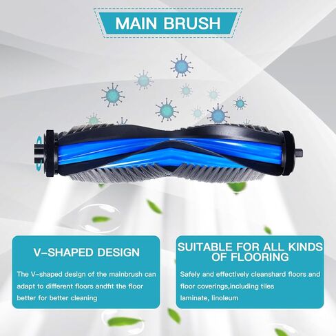 مجموعة ملحقات لأجزاء المكنسة الكهربائية الروبوتية Ecovacs Deebot T80 Omni/X8 PRO OMNI/X8 Omni، 1 فرشاة دوارة، 2 ممسحة تنظيف أسطوانة، 4 مرشحات، 6 فرش جانبية، 2 كيس غبار، 1 فرشاة تنظيف in Kuwait