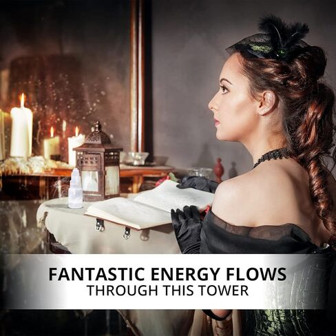 برج ناطحة سحاب كريستال سيلينيت، تأثيرات علاجية ومهدئة، أحجار تأمل لاسلكية، 10 سم لكل منها - 3 عبوات، أبيض in Kuwait