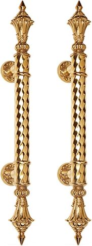 مقبض سحب باب ذهبي على الطراز الأوروبي، قضيب دفع للحظيرة/المكتب من الفولاذ المقاوم للصدأ، مقبض على الوجهين، طول 80 سم (32 بوصة)، تصميم حديث للأبواب الأمامية، متين وأنيق in Kuwait