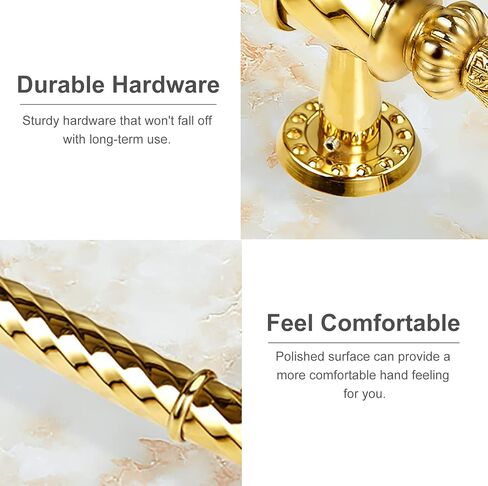 مقبض سحب باب ذهبي على الطراز الأوروبي، قضيب دفع للحظيرة/المكتب من الفولاذ المقاوم للصدأ، مقبض على الوجهين، طول 80 سم (32 بوصة)، تصميم حديث للأبواب الأمامية، متين وأنيق in Kuwait