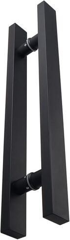 مقبض باب الحظيرة، مقبض سحب الباب التجاري الحديث، مقبض قضيب سحب مستطيل الشكل مسطح لمدخل القاعة، مجموعة مقبض جراج قبو النبيذ (أسود، 120 سم (4 in Kuwait