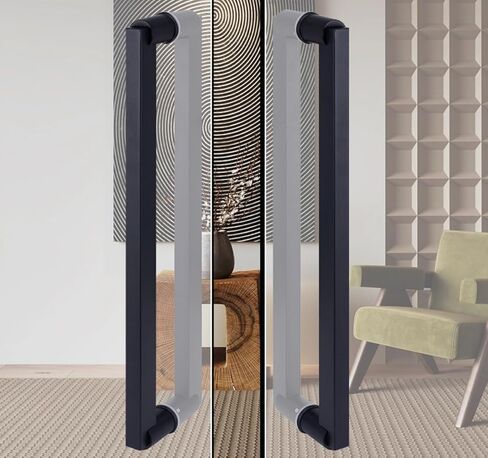 مقبض باب الحظيرة، مقابض سحب دفع تجارية للأبواب الفرنسية، شريط مقبض حظيرة دخول حديث للجراج/قبو النبيذ، مقابض باب منزلق مزدوج الجوانب (44 سم (17 بوصة) in Kuwait