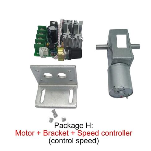 6V Small DC Gear Reduction Electronic Starter JGY370S 12V Double Shaft Worm Gear Electronic Starter 24V Self-Lock Package A 24V 18rpm in Saudi Arabia
