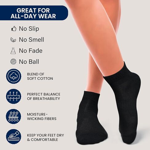 Women’s Cotton Ankle Socks for Casual Sports Wear, Breathable Athletic Socks for Gym Running, Sneakers Gifts for Her in Saudi Arabia