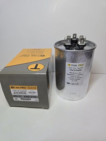 تيتان برو TRCFD455 45/5 HVAC مكثف تشغيل المحرك المزدوج. مكيف هواء MFD/UF 440/370 فولت in Kuwait