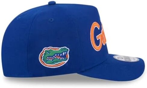 New Era Blue Florida Gators Script A-Frame 9FIFTY Adjustable Snapback Hat - Men's in Saudi Arabia