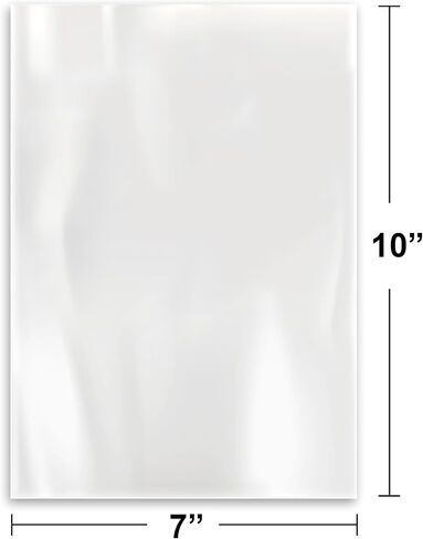 8NET - 7 × 10 بوصة (علبة مكونة من 1000) أكياس بولي بلاستيكية شفافة من فئة LDPE بسعة 2 مل - متوسطة الوزن - آمنة بنسبة 100% لتخزين المواد الغذائية واللوازم الطبية in Kuwait