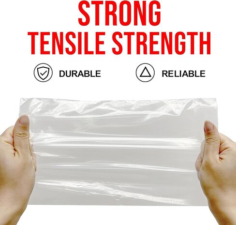 8NET - 7 × 10 بوصة (علبة مكونة من 1000) أكياس بولي بلاستيكية شفافة من فئة LDPE بسعة 2 مل - متوسطة الوزن - آمنة بنسبة 100% لتخزين المواد الغذائية واللوازم الطبية in Kuwait