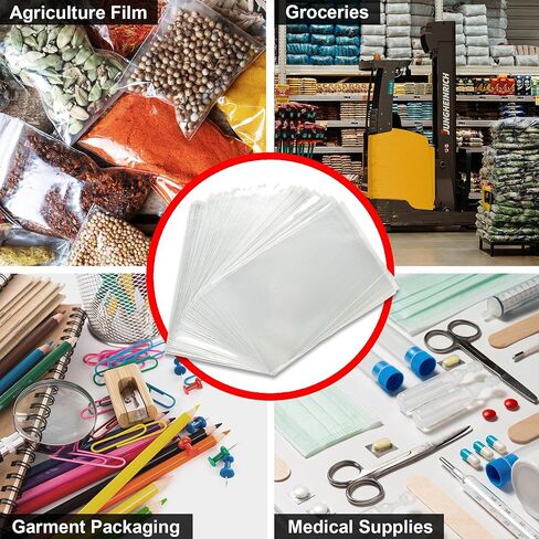 8NET - 7 × 10 بوصة (علبة مكونة من 1000) أكياس بولي بلاستيكية شفافة من فئة LDPE بسعة 2 مل - متوسطة الوزن - آمنة بنسبة 100% لتخزين المواد الغذائية واللوازم الطبية in Kuwait