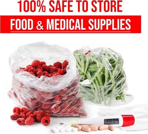 8NET - 7 × 10 بوصة (علبة مكونة من 1000) أكياس بولي بلاستيكية شفافة من فئة LDPE بسعة 2 مل - متوسطة الوزن - آمنة بنسبة 100% لتخزين المواد الغذائية واللوازم الطبية in Kuwait