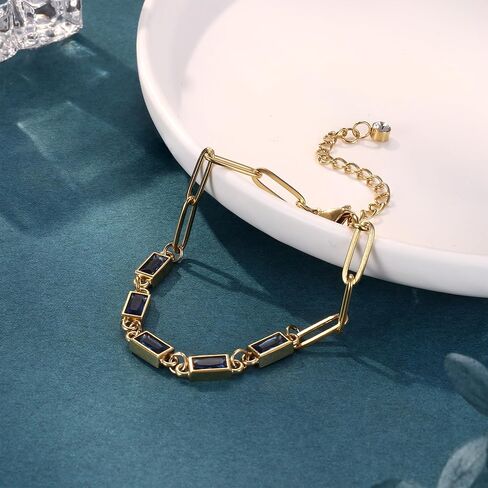 Birthstone Bracelets for Women Dainty Simple Women Charm Link Bracelet in Saudi Arabia