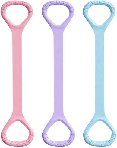 Figure 8 Exercise Bands, 3PCS Arm Execrise Stretch Bands Elastic Workout Band with Non-Slip Handle for Training Arm, Back, Chest and Shoulder in Saudi Arabia