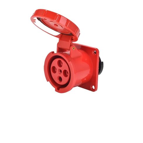 Three-Phase Industrial Waterproof Connector 63A/125A 3-core 4P5-hole Explosion-Proof Aviation Exposed and Concealed Socket(4P63A IP67 Concealed Straight) in Saudi Arabia