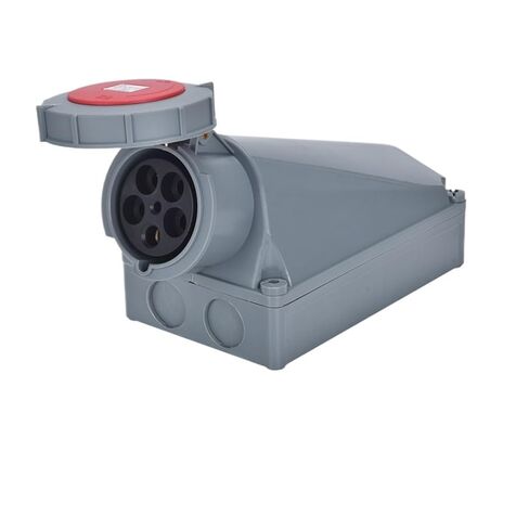 Three-Phase Industrial Waterproof Connector 63A/125A 3-core 4P5-hole Explosion-Proof Aviation Exposed and Concealed Socket(4P63A IP67 Concealed Straight) in Saudi Arabia