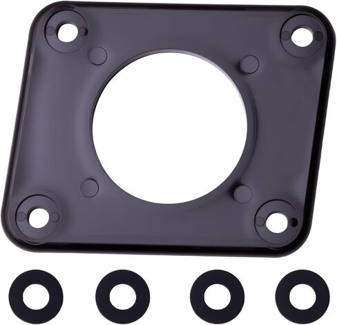 Charger Port Adapter Plate 4-Holes Fit for EZGO TXT36 36V Golf Cart 120V Plug On-Board Charging Systems for Lithium Battery Conversion Kit Golf Cart Accessories Contains 4Pcs Gasket Black in Saudi Arabia
