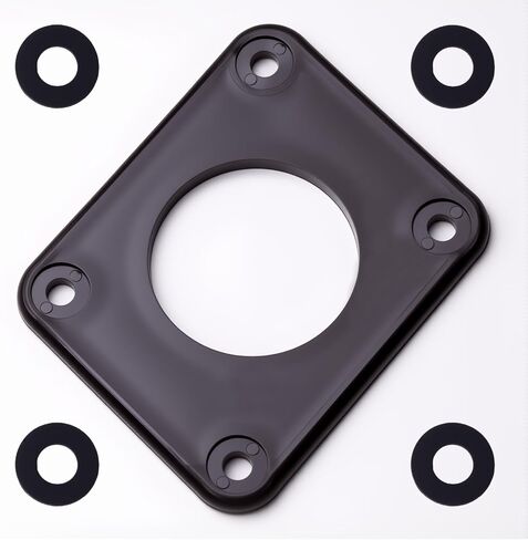 Charger Port Adapter Plate 4-Holes Fit for EZGO TXT36 36V Golf Cart 120V Plug On-Board Charging Systems for Lithium Battery Conversion Kit Golf Cart Accessories Contains 4Pcs Gasket Black in Saudi Arabia