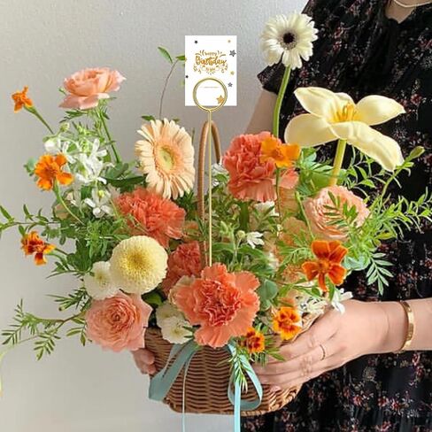 30 Pack Strong Grip Gold Floral Card Holder Picks, 13.4 Inch Premium Metal Flower Picks for Table Centerpieces, Picture Holders for Tables, Photo Card Holder Sticks for Flower Arrangements in Saudi Arabia