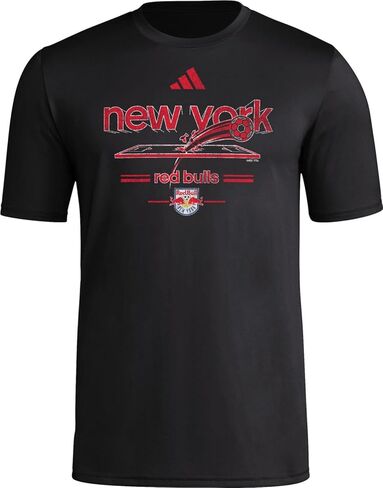 Adidas Mens New York Red Bulls Vintage World Pre-Game Short Sleeve T-Shirt in Saudi Arabia
