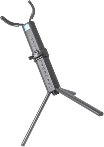 Veemoon Foldable Tenor Saxophone Stand Black with Blue Case, Non-skid Practical Saxophone Bracket for Desktop Storage and Portable Tenor Sax Holder in Saudi Arabia