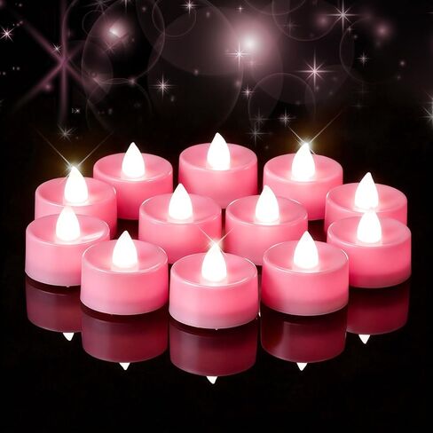 Amagic 12/24/50/100/150 Pack Battery Operated Tea Lights Candles, Fake Tealights Candles, Flameless LED Tea Lights for Halloween, Wedding, Votive, Festival, Table Decor(12 Pack, Warm White) in Saudi Arabia