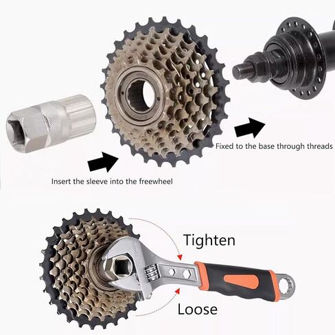 2X دراجة E-Bike Freewheel مزيل الدراجات الجبلية قفل أداة إزالة الصواميل متوافق مع 12 الأخاديد Freewheels مجموعة in Kuwait