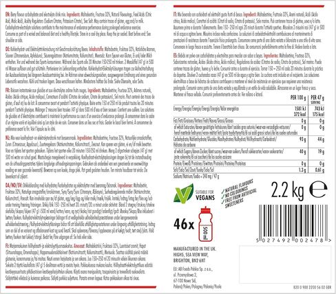 HIGH5 Energy Hydration Drink Refreshing Mix of Carbohydrates and Electrolytes (Berry, 2.2kg) in Saudi Arabia