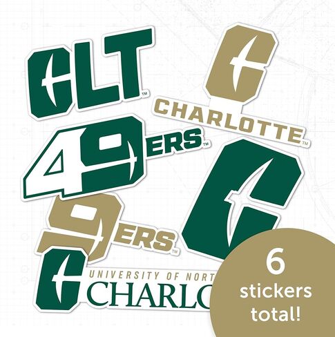 Desert Cactus University of North Carolina Charlotte Sticker UNCC Forty Niners 49ers Sticker Vinyl Decals Laptop Water Bottle Car ScrapbookT2 (Type 2-2) in Saudi Arabia