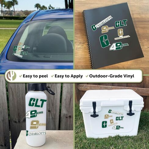 Desert Cactus University of North Carolina Charlotte Sticker UNCC Forty Niners 49ers Sticker Vinyl Decals Laptop Water Bottle Car ScrapbookT2 (Type 2-2) in Saudi Arabia