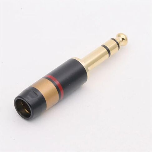 10Pcs 6.35mm Stereo Male Plug Wire Connector 6.35mm Jack 1/4inch Stereo Plug Microphone Adapter 5Pairs Red+Blue in Saudi Arabia