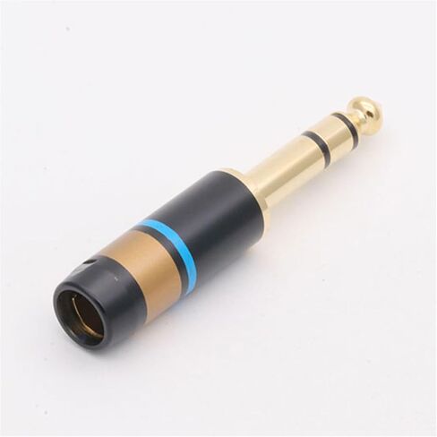 10Pcs 6.35mm Stereo Male Plug Wire Connector 6.35mm Jack 1/4inch Stereo Plug Microphone Adapter 5Pairs Red+Blue in Saudi Arabia