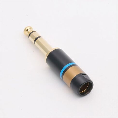10Pcs 6.35mm Stereo Male Plug Wire Connector 6.35mm Jack 1/4inch Stereo Plug Microphone Adapter 5Pairs Red+Blue in Saudi Arabia