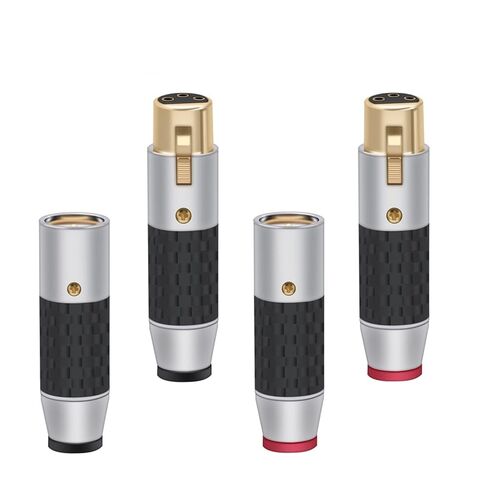 3-Pin X L R Cable Connector Carbon Fiber Black Basics X L R Male Plug Female Jack for Microphone Audio Speaker 20Pcs(10xD1009-Black) in Saudi Arabia