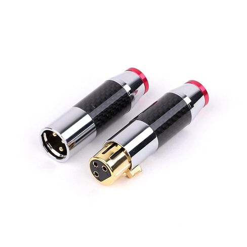 3-Pin X L R Cable Connector Carbon Fiber Black Basics X L R Male Plug Female Jack for Microphone Audio Speaker 20Pcs(10xD1009-Black) in Saudi Arabia