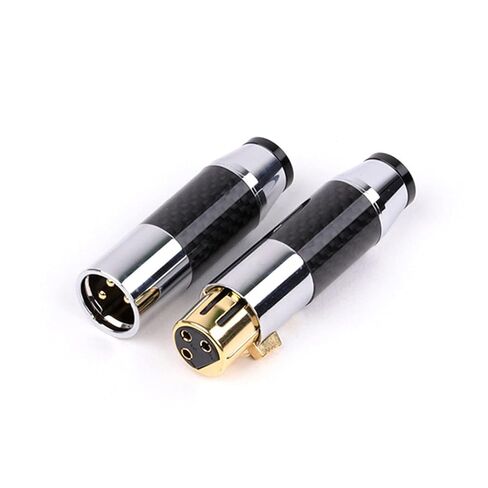 3-Pin X L R Cable Connector Carbon Fiber Black Basics X L R Male Plug Female Jack for Microphone Audio Speaker 20Pcs(10xD1009-Black) in Saudi Arabia