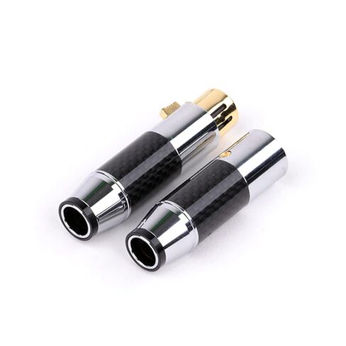 3-Pin X L R Cable Connector Carbon Fiber Black Basics X L R Male Plug Female Jack for Microphone Audio Speaker 20Pcs(10xD1009-Black) in Saudi Arabia